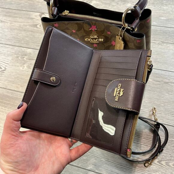 Coach Small Town Disco Star Bucket Bag & Wallet Set - Leather - Picture 6 of 8